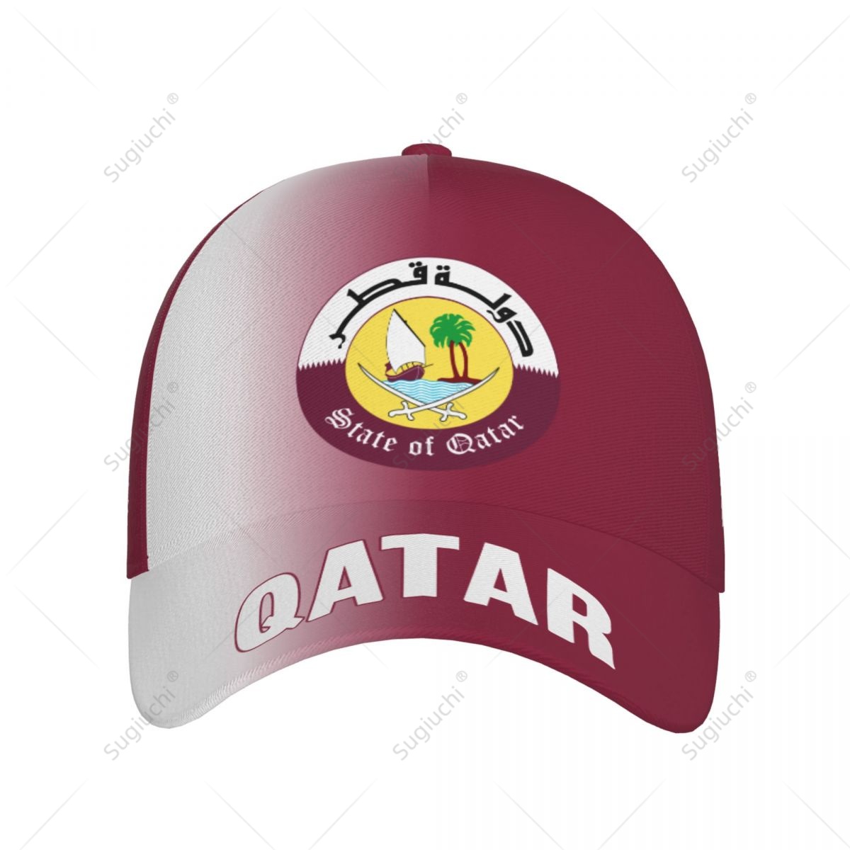 남녀 공용 야구 모자, 카타르 국기 그라데이션 색상,  - 3D Printing Qatar 리뷰 및 가격