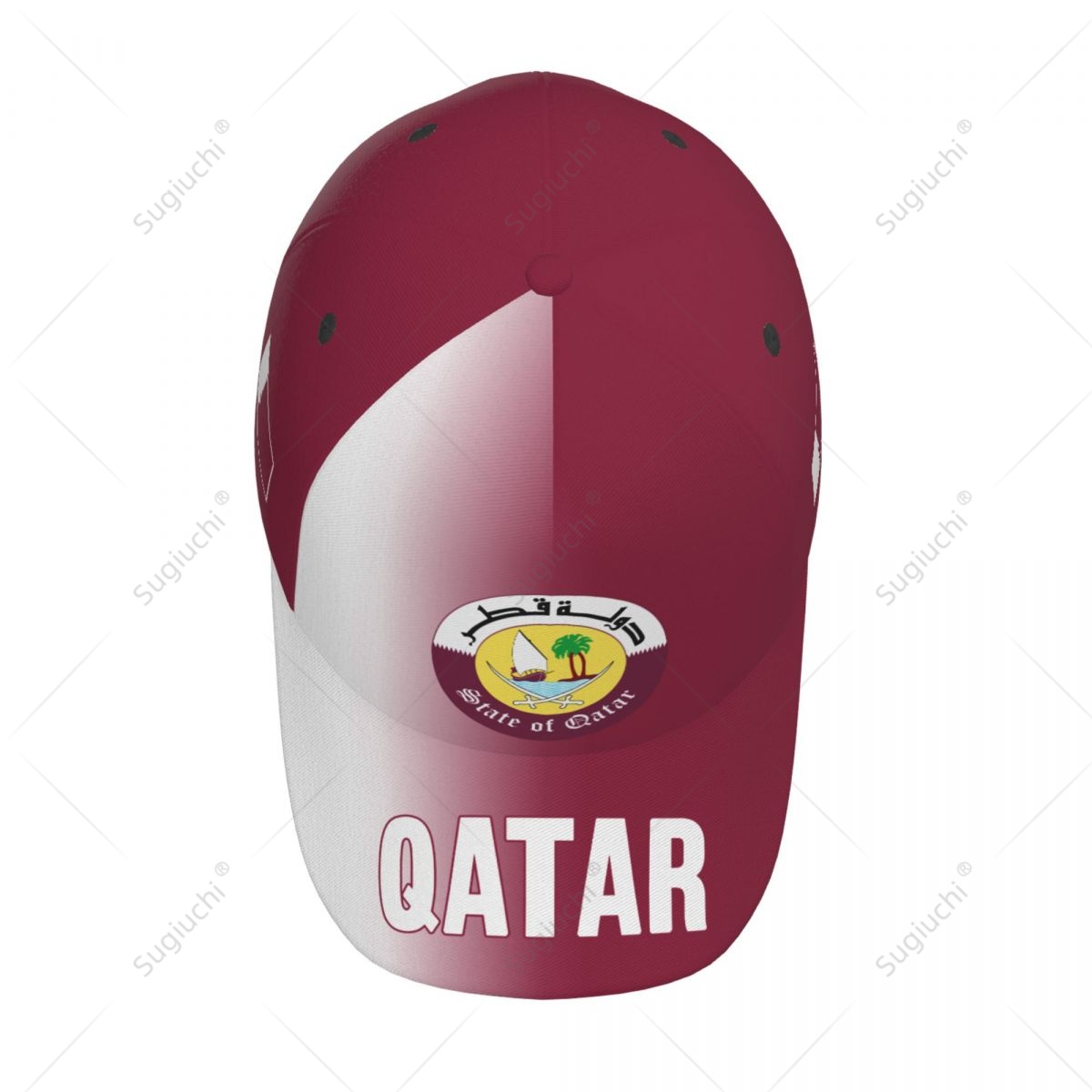 남녀 공용 야구 모자, 카타르 국기 그라데이션 색상,  - 3D Printing Qatar 리뷰 및 가격