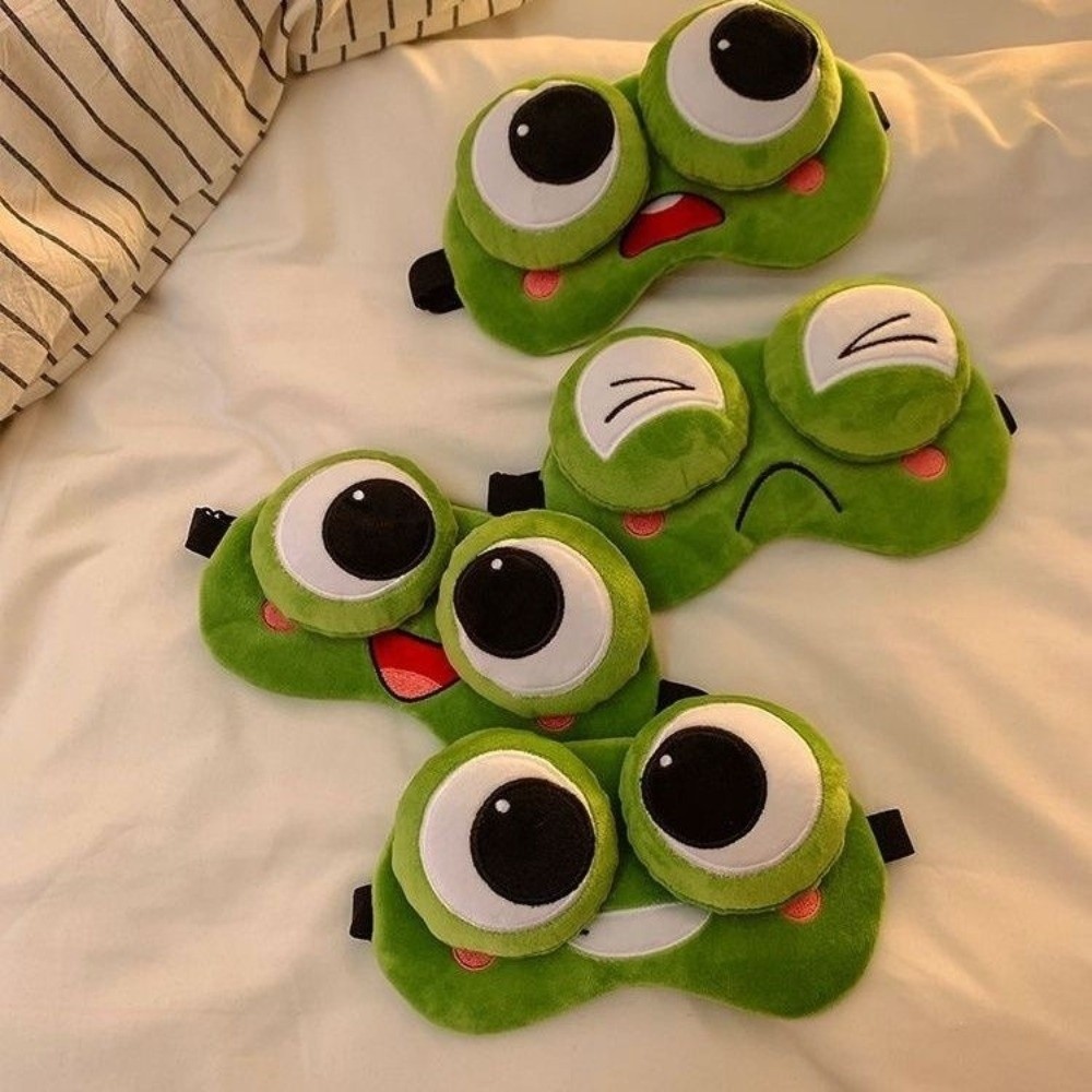사랑스러운 만화 개구리 수면 아이 마스크 피부 친화적인 - 3D Printing Mask 리뷰 및 가격